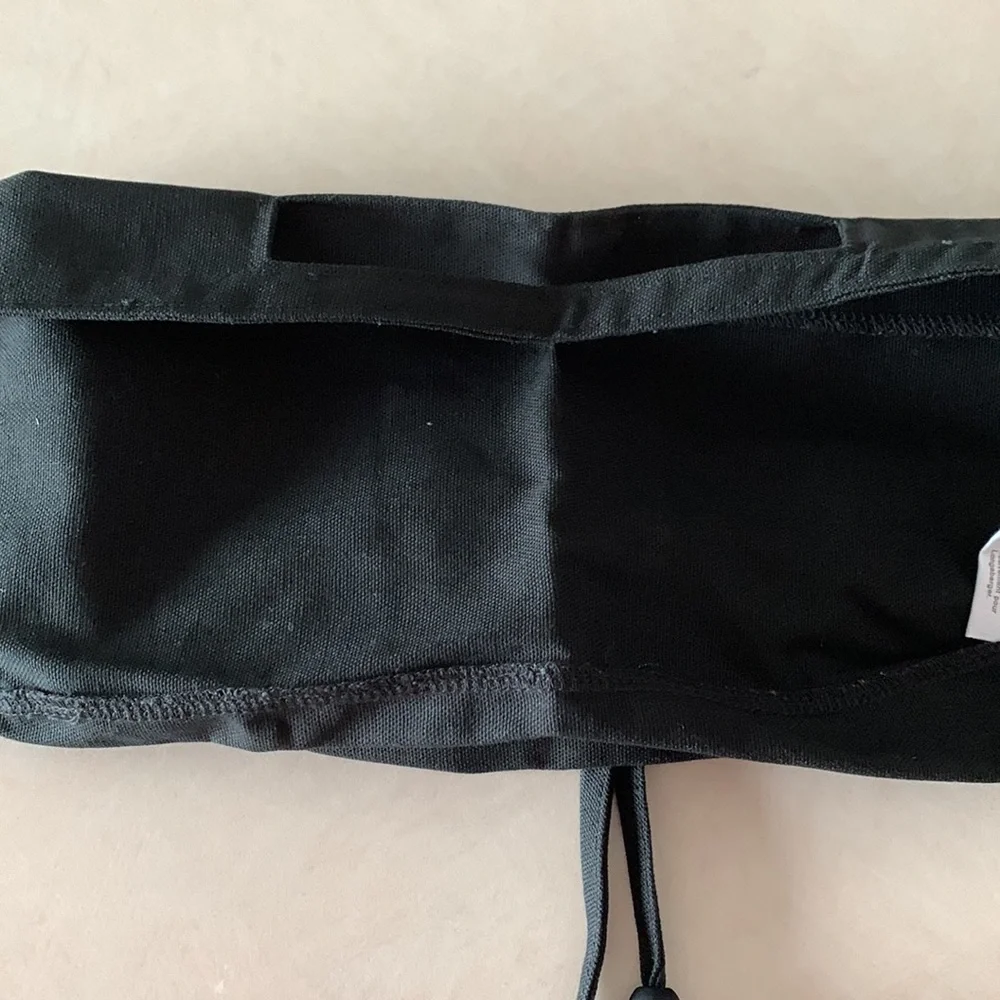 Longaberger Large Scalloped Pocket Liner in Black. NEW